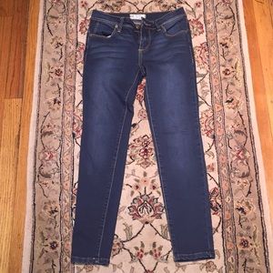Free People Dark Wash Skinny Crop Jeans